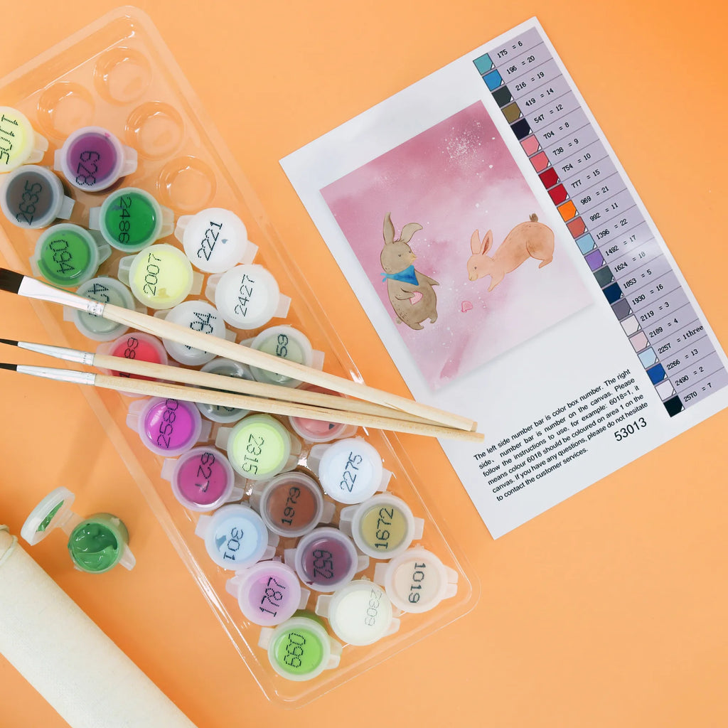 Malowanie według numerów Muszla królików Rodzina, Dzień Ojca, Dzień Matki, brat, siostra, mama, tata, babcia, dziadek