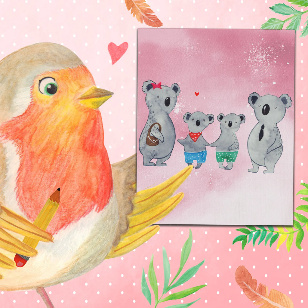 Malowanie według numerów Rodzina koali dwa Rodzina, Dzień Ojca, Dzień Matki, brat, siostra, mama, tata, babcia, dziadek