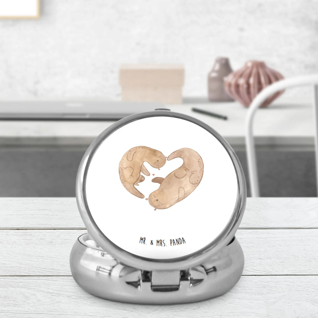 Pillbox otter Heart Pillenorganizer, Tabletten, Pillendose, Tablettenorganizer, Tablettenbox, Dose, Pillendose klein, Pillen, Otter, Fischotter, Seeotter, Bessere Hälfte, Liebesbeweis, Verlobung, Hochzeitstag, gemeinsames Leben, Love you, Jahrestag, Liebe, Liebesgeschenk, Herz