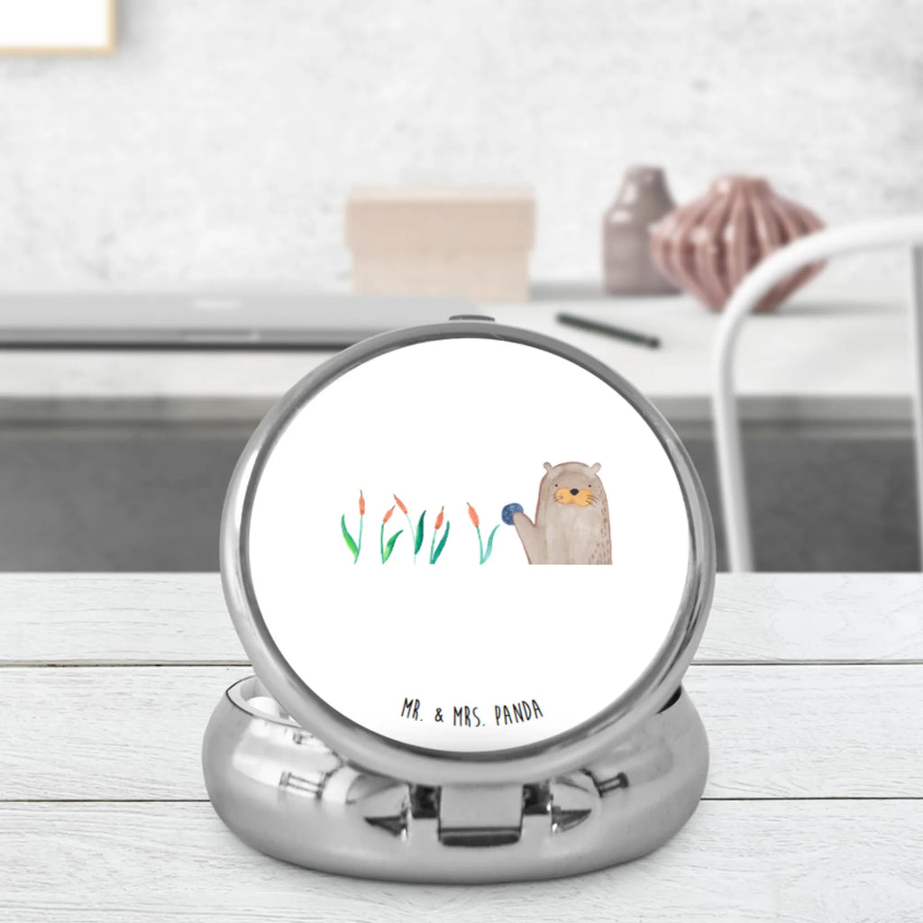 Pillendose Otter Stein Pillendose, Dose, Pillen, Pillendose klein, Tablettenbox, Tabletten, Tablettenorganizer, Pillenorganizer, Otter, Fischotter, Seeotter, Otter Seeotter See Otter