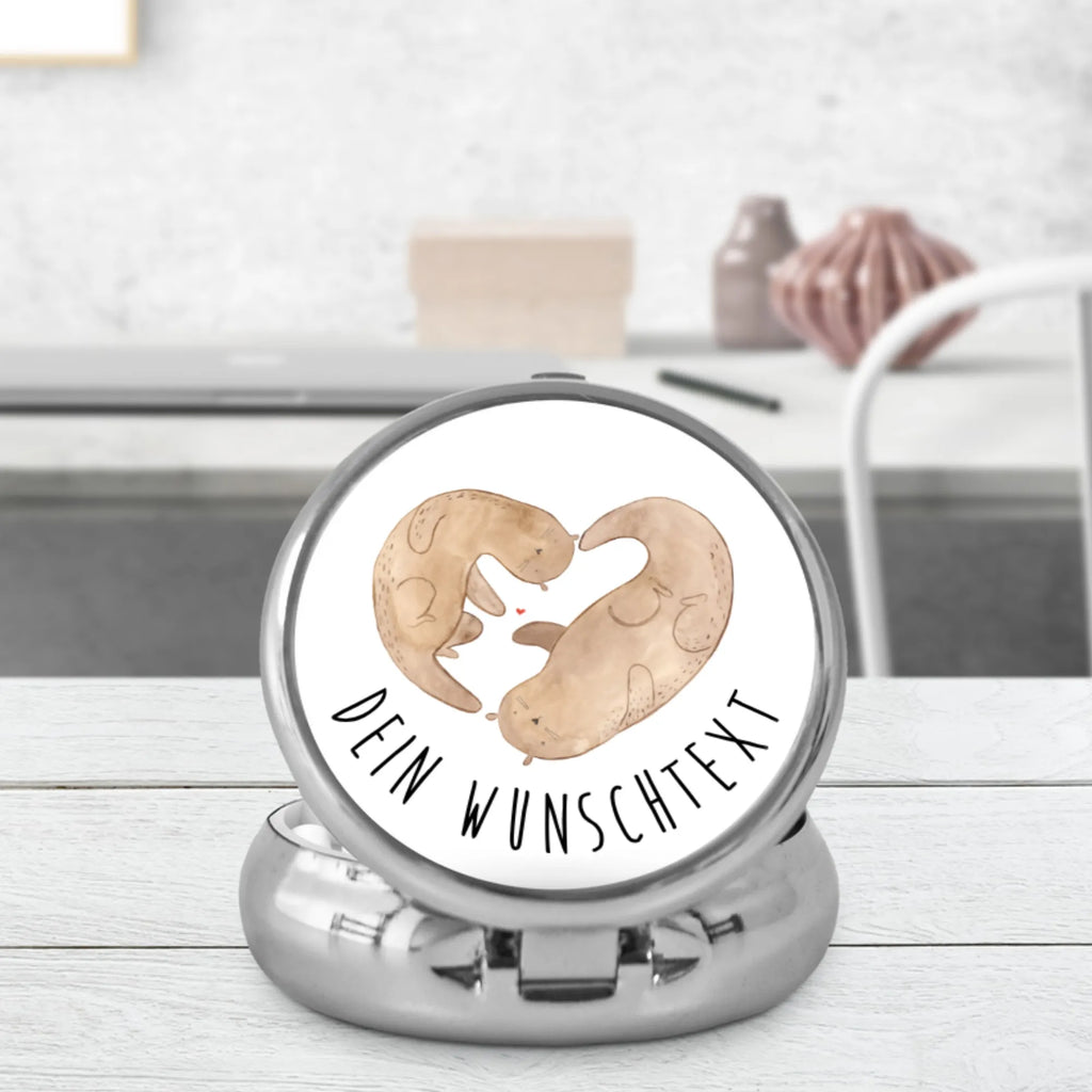 Personalisierte Pillendose Otter Herz Tabletten, Personalisierte Tablettenbox, Pillendose mit Wunschnamen, Personalisierte Pillendose klein, Personalisierte Dose, Personalisierte Pillenorganizer, Pillen, Personalisierte Pillendose, Personalisierter Tablettenorganizer, Otter, Fischotter, Seeotter, gemeinsames Leben, Hochzeitstag, Love you, Bessere Hälfte, Liebesbeweis, Liebesgeschenk, Liebe, Verlobung, Herz, Jahrestag