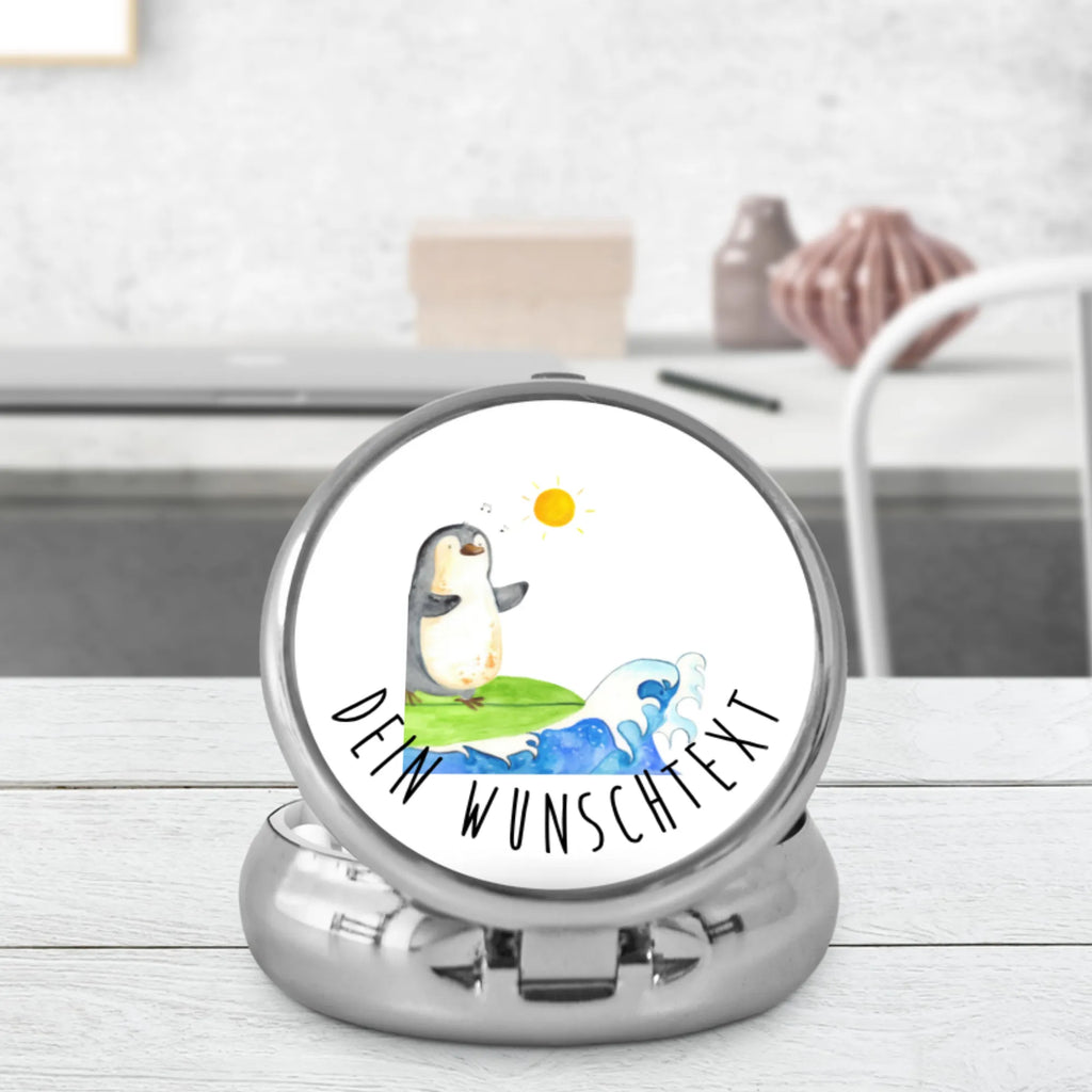 Personalized Pill Box Penguin surfer Personalisierte Pillendose, Pillen, Personalisierte Dose, Personalisierte Pillenorganizer, Personalisierte Tablettenbox, Tabletten, Personalisierter Tablettenorganizer, Personalisierte Pillendose klein, Pillendose mit Wunschnamen, Pinguin, surfen, Pinguine, Hawaii, Wellen, Urlaub, Wellen reiten, Surfer, Portugal