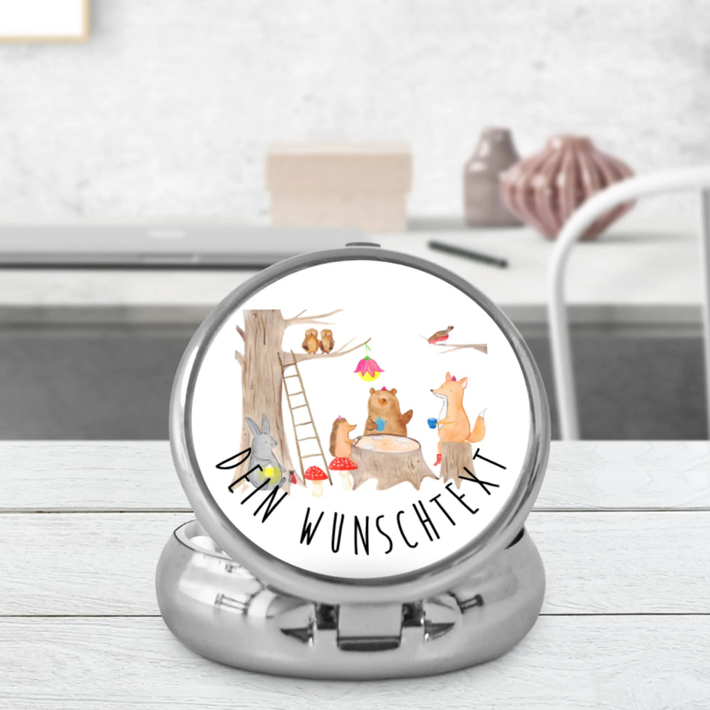 Personalisierte Pillendose Waldtiere Picknick Personalisierte Pillendose klein, Tabletten, Personalisierte Pillenorganizer, Personalisierter Tablettenorganizer, Personalisierte Tablettenbox, Personalisierte Dose, Pillen, Personalisierte Pillendose, Pillendose mit Wunschnamen, Tiermotive, Gute Laune, lustige Sprüche, Tiere, Wald, Maus, Hase, Fuchs, Igel, Picknick, Waldtiere, Eichhörnchen