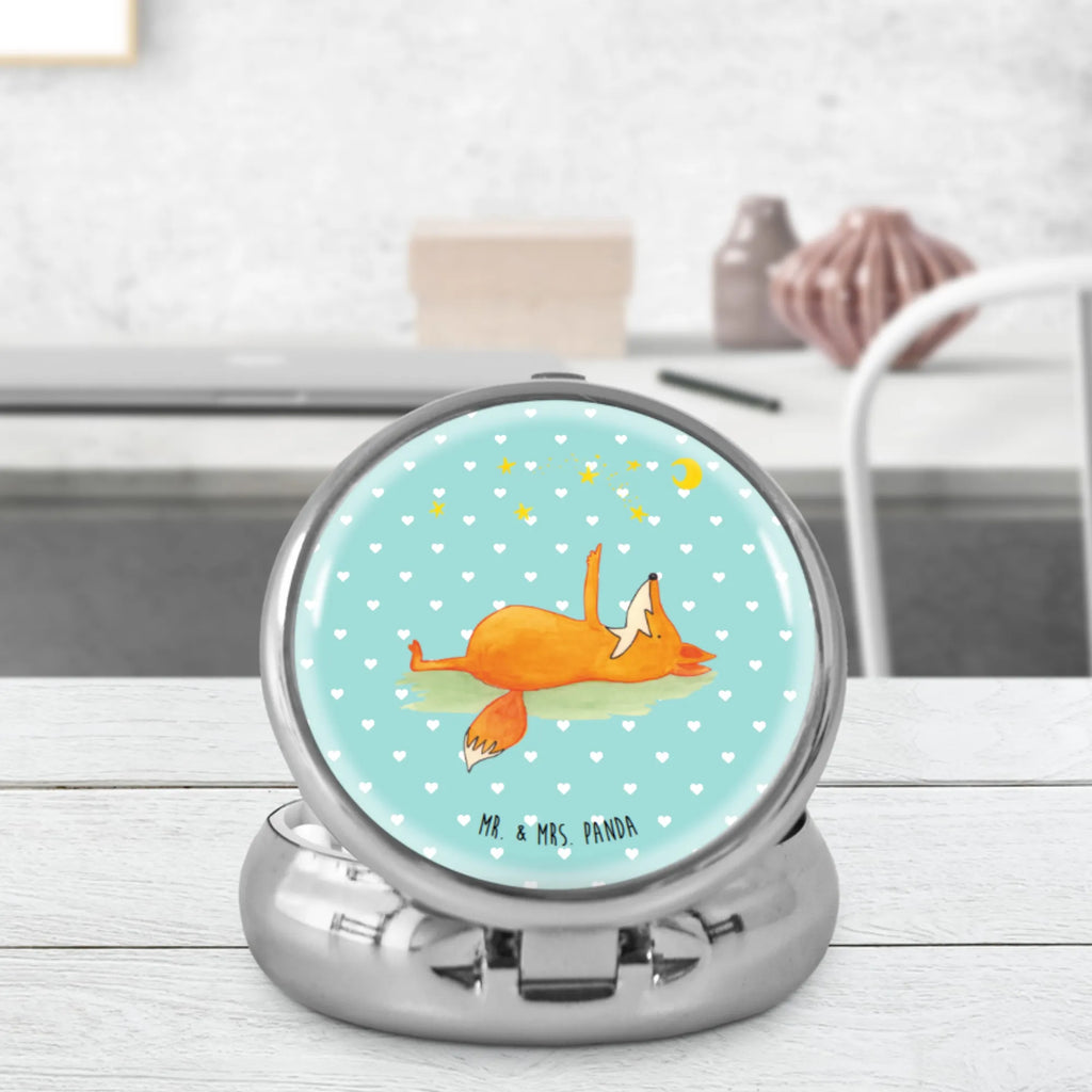 Pillendose Fuchs Sterne Pillendose klein, Dose, Pillendose, Tabletten, Tablettenorganizer, Pillen, Pillenorganizer, Tablettenbox, Fuchs, Spruch schön, Füchse, Romantik, tröstende Worte, Always Look on the Bright Side of Life, Spruch positiv