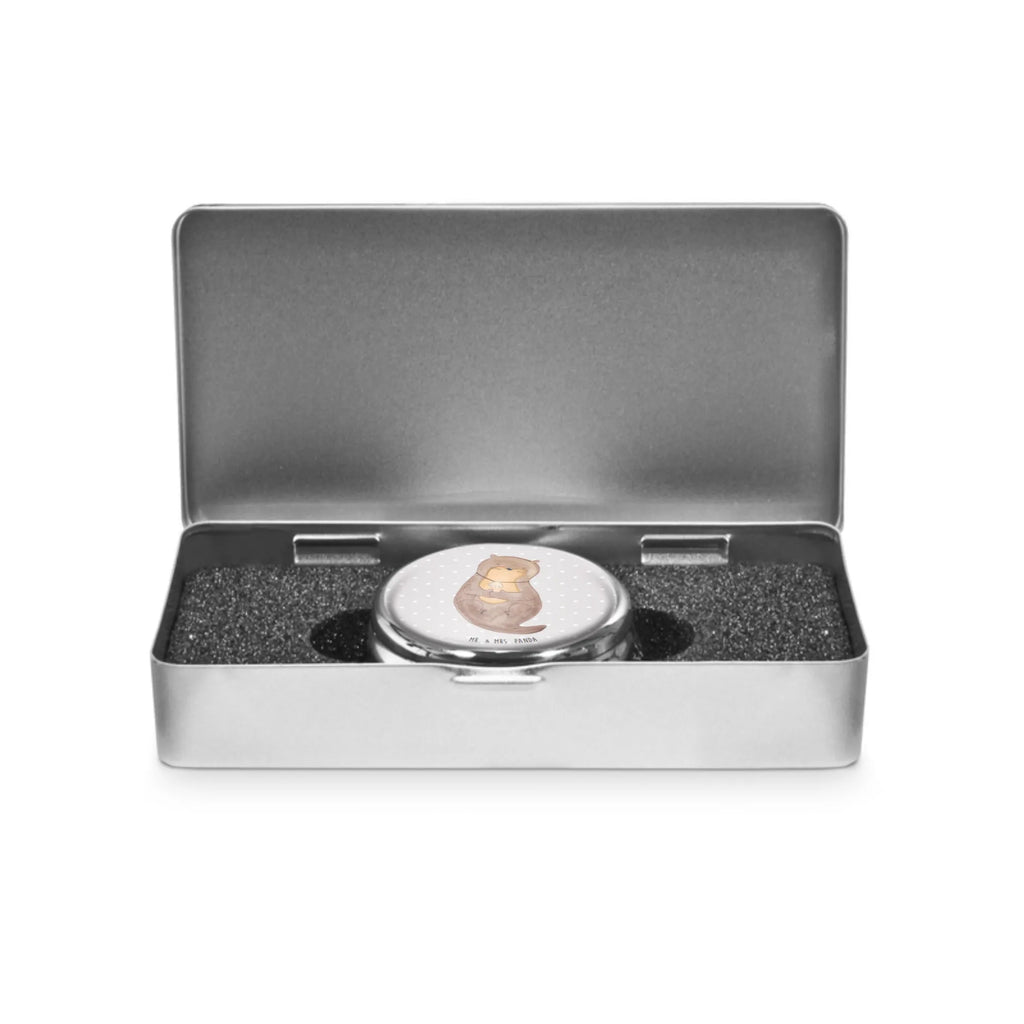 Pillendose Otter Muschel Tablettenorganizer, Pillendose, Dose, Pillenorganizer, Tabletten, Pillendose klein, Pillen, Tablettenbox, Otter, Fischotter, Seeotter, Tagträumen, Otterliebe, Büro, Motivation, grübeln, träumen