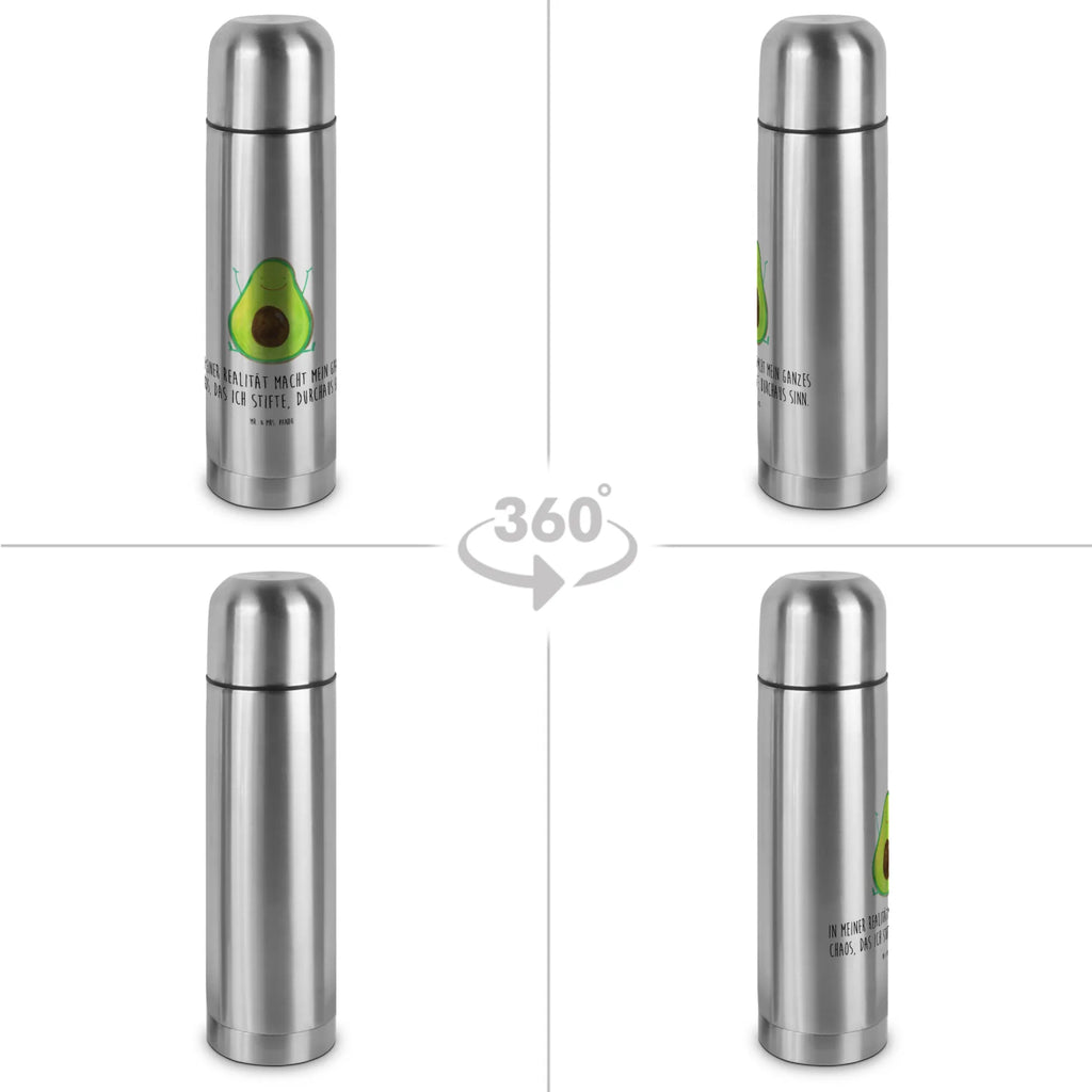 Thermoskanne Avocado Glücklich Thermoskanne, Avocado, Veggie, Vegan, Gesund, Chaos