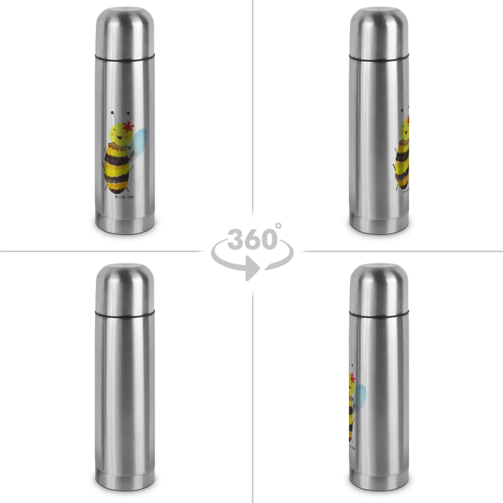 Thermos Flask bee happy Thermoskanne, Biene, Wespe, Hummel