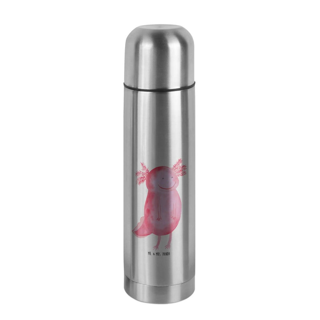 Thermos Flask axolotl Happy Thermoskanne, Axolotl, Molch, gute Laune, Lurch, Schwanzlurch, Motivation, Lurche, Axolot
