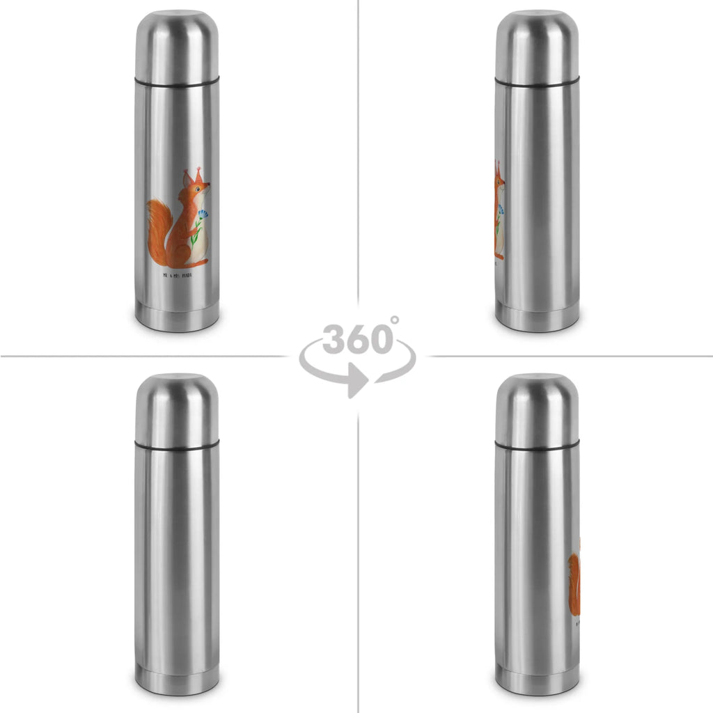 Thermos Flask Squirrel flower Thermoskanne, Tiermotive, Gute Laune, lustige Sprüche, Tiere, Motivation Sprüche, Spruch Deko, Spruch positiv, Eichhorn, Lachen, Spaß, glücklich Spruch, Eichhörnchen, Motivation Bilder