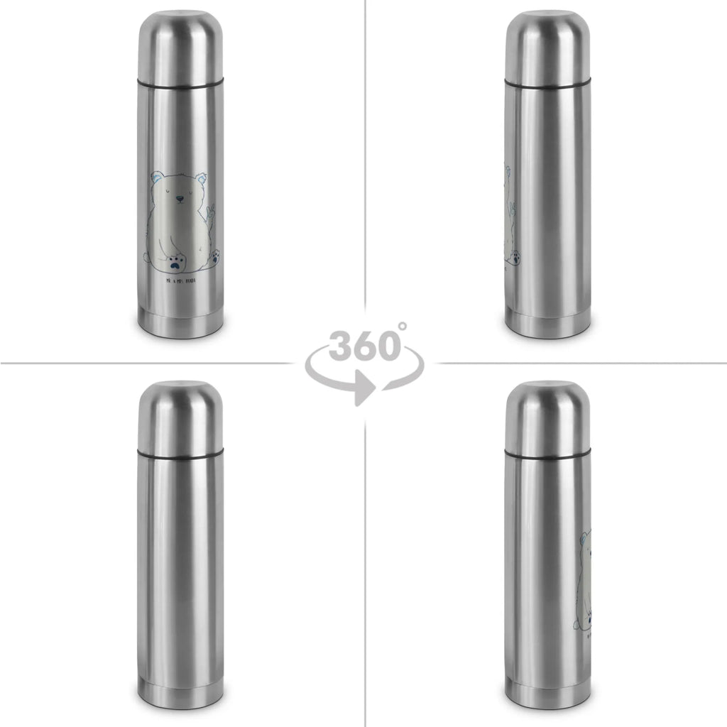 Thermoskanne Eisbär Faul Thermoskanne, Bär, Teddy, Teddybär, Nordpol, Büro, Relaxen, Homeoffice, Eisbär, Bürojob, Entspannen, Arbeit, Arbeitsplatz, Faul