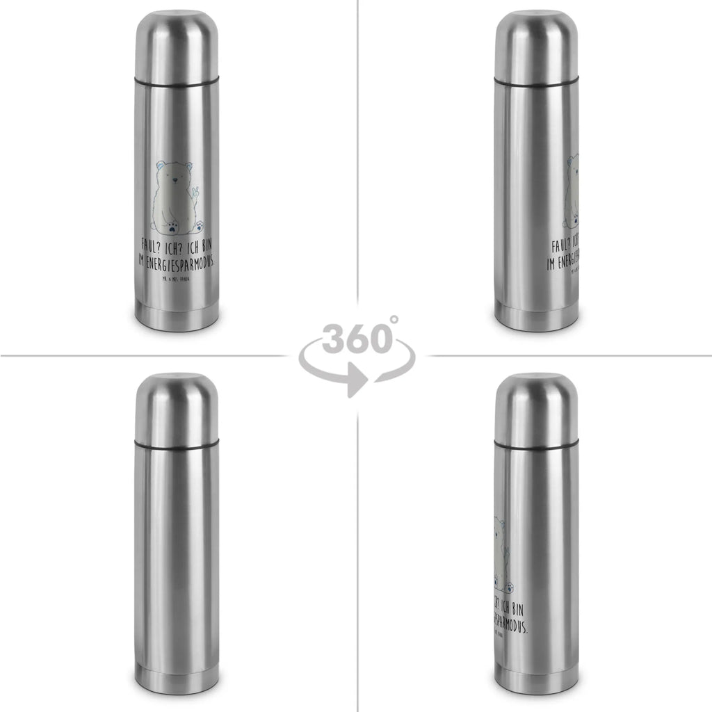 Thermoskanne Eisbär Faul Thermoskanne, Bär, Teddy, Teddybär, Nordpol, Büro, Relaxen, Homeoffice, Eisbär, Bürojob, Entspannen, Arbeit, Arbeitsplatz, Faul