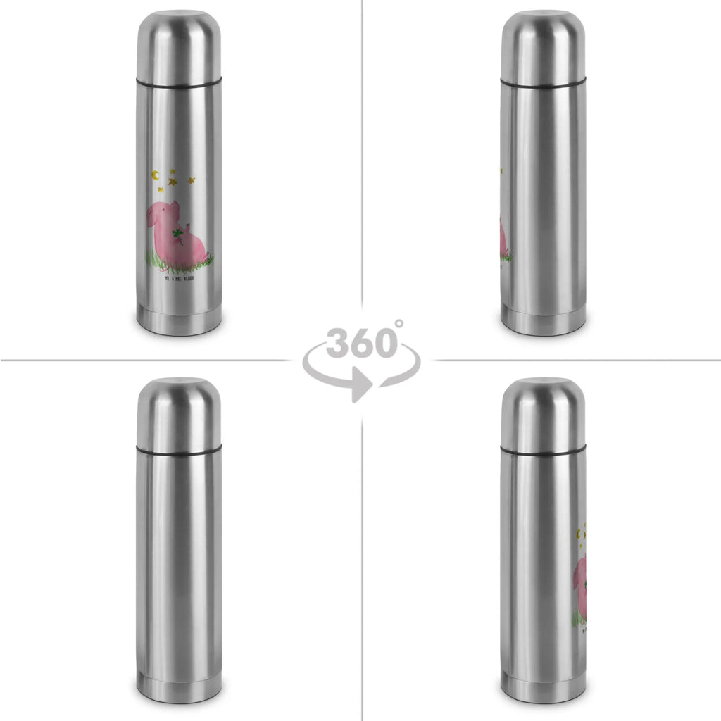 Thermos Flask Pig Luck Thermoskanne, Tiermotive, Gute Laune, lustige Sprüche, Tiere, Sterne, Träume, Schwein, Motivation, Glücksschwein. Glück, Sernchen, Schweinchen, Glücksbringer, Ziele