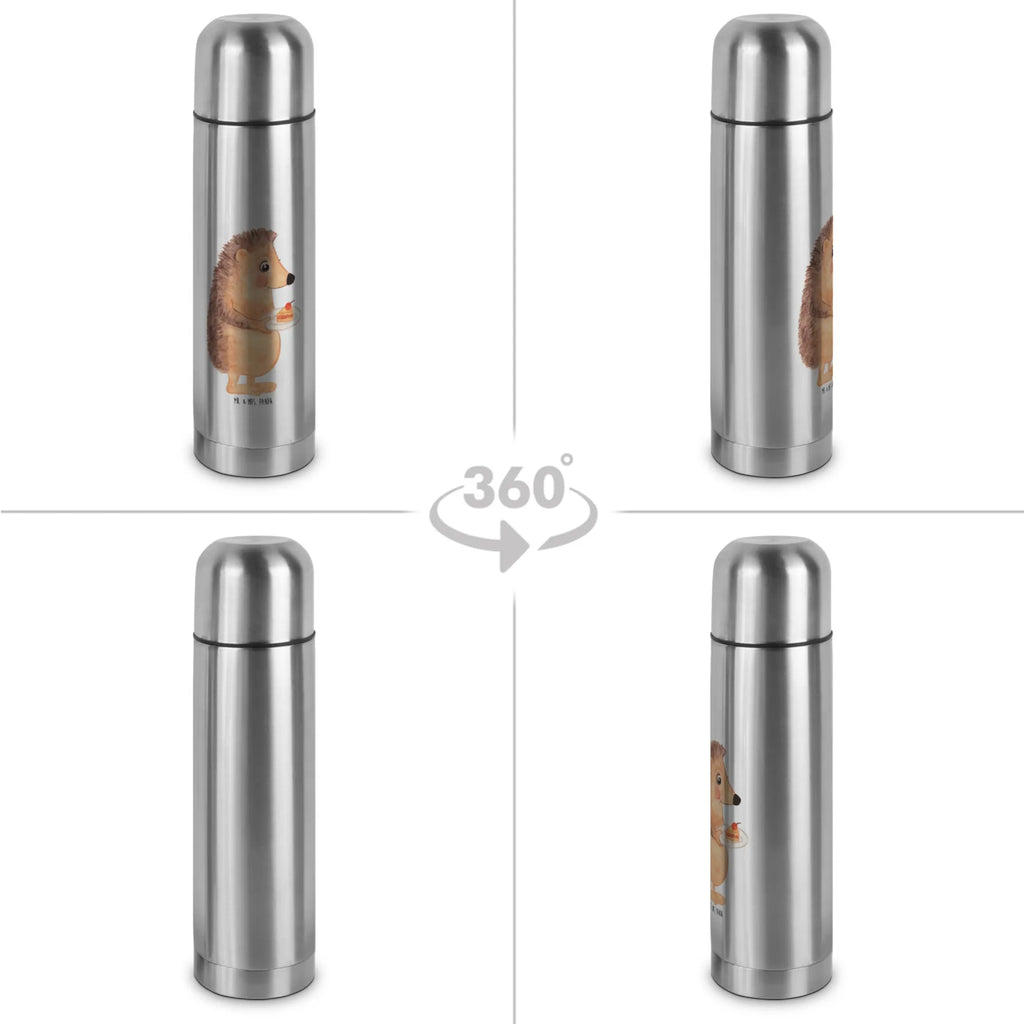 Thermos Flask Hedgehog piece of cake Thermoskanne, Tiermotive, Gute Laune, lustige Sprüche, Tiere, Backen Geschenk, Torte, Igel, Geburtstagskuchen, Einladung Party, Essen Spruch, Kuchen backen, Kuchen