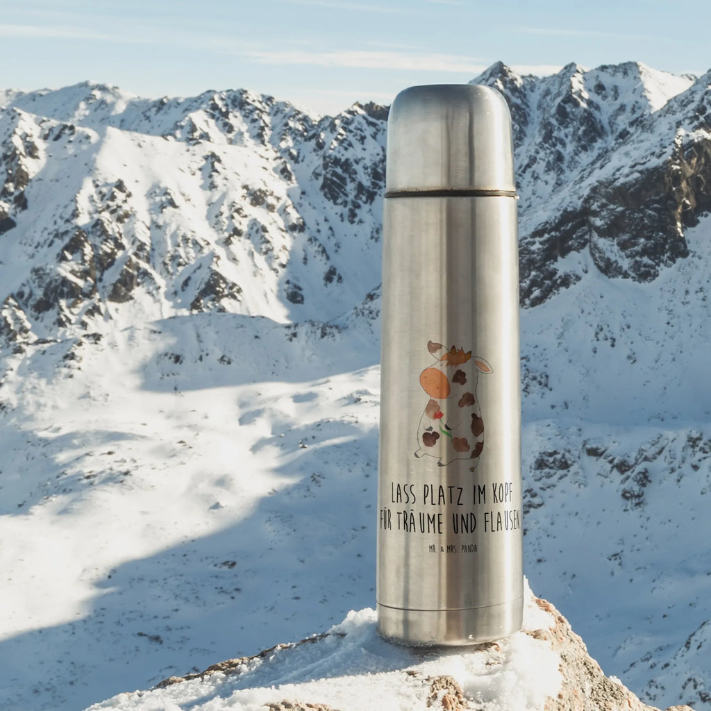 Thermoskanne Kuh Thermoskanne, Bauernhof, Hoftiere, Landwirt, Landwirtin, Milch, Träume, Kühe, Flausen, Kuh, Milchkuh, Spruch, Magie, Motivtion, Hof