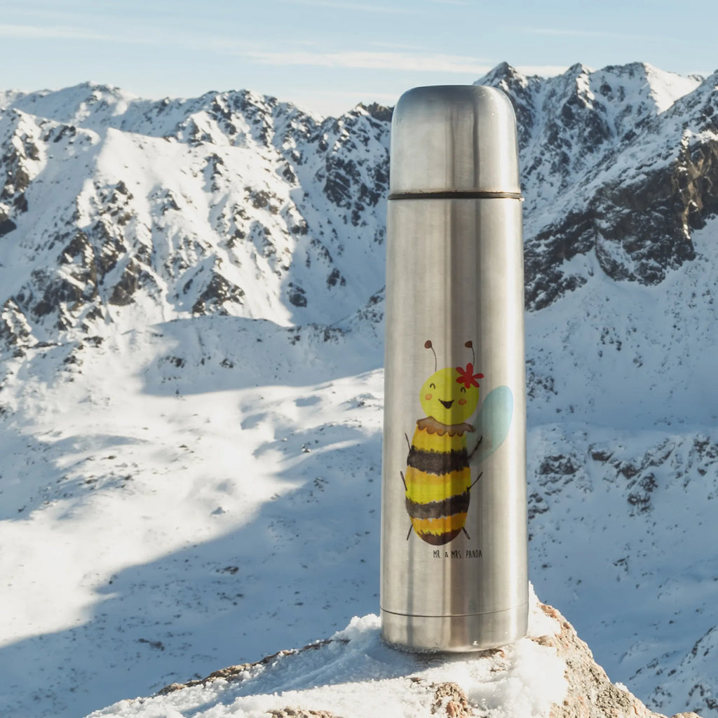Thermos Flask bee happy Thermoskanne, Biene, Wespe, Hummel