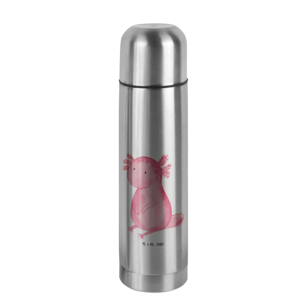 Thermos Flask axolotl zero Thermoskanne, Axolotl, Molch, fröhlich, Liebe, vergnügt, Weisheit, Lebensweisheit, Lebensstil, Freundin, zufrieden, Axolot