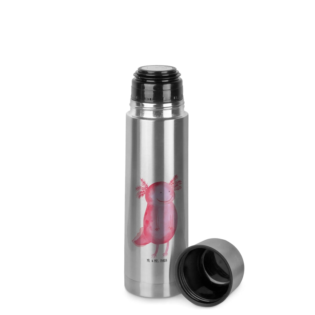 Thermos Flask axolotl Happy Thermoskanne, Axolotl, Molch, gute Laune, Lurch, Schwanzlurch, Motivation, Lurche, Axolot