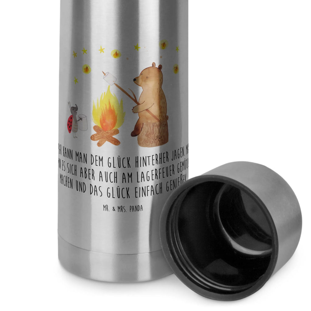 Thermos Flask Bear & Ladybird campfire Thermoskanne, Bär, Teddy, Teddybär, Lagerfeuer