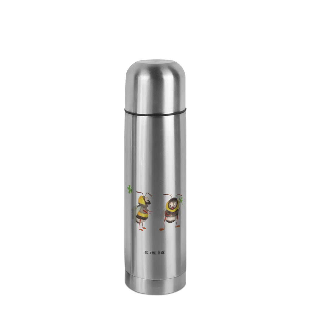 Thermos Flask bumblebees shamrock Thermoskanne, Tiermotive, Gute Laune, lustige Sprüche, Tiere, Spruch schön, glücklich werden, Biene, Biene Deko, Spruch positiv, Hummel, Spruch fröhlich, glücklich sein