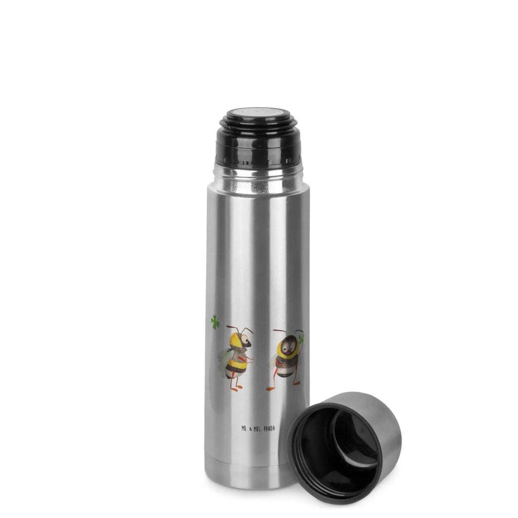 Thermos Flask bumblebees shamrock Thermoskanne, Tiermotive, Gute Laune, lustige Sprüche, Tiere, Spruch schön, glücklich werden, Biene, Biene Deko, Spruch positiv, Hummel, Spruch fröhlich, glücklich sein