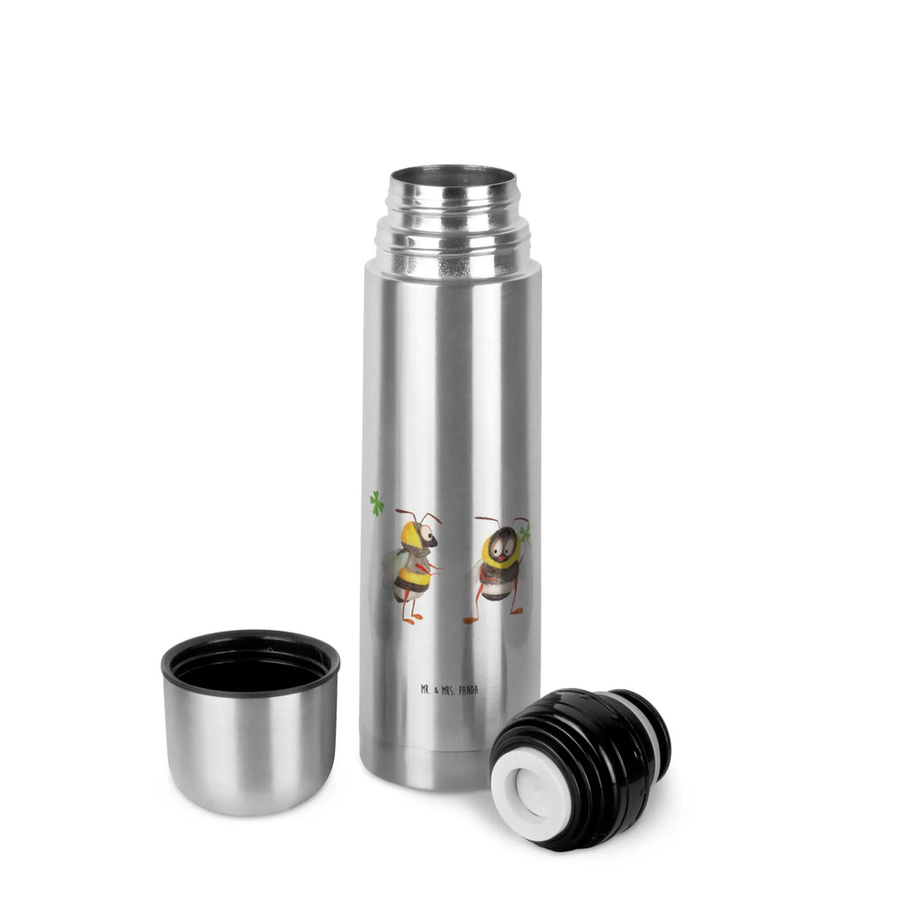 Thermos Flask bumblebees shamrock Thermoskanne, Tiermotive, Gute Laune, lustige Sprüche, Tiere, Spruch schön, glücklich werden, Biene, Biene Deko, Spruch positiv, Hummel, Spruch fröhlich, glücklich sein