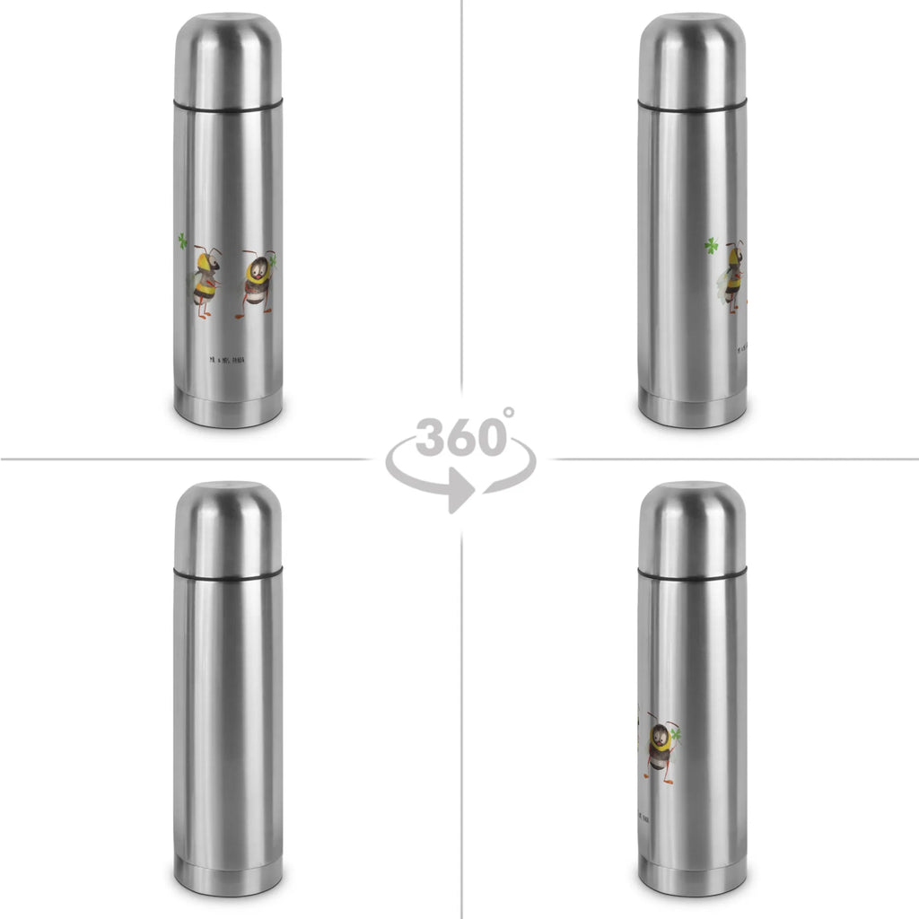 Thermos Flask bumblebees shamrock Thermoskanne, Tiermotive, Gute Laune, lustige Sprüche, Tiere, Spruch schön, glücklich werden, Biene, Biene Deko, Spruch positiv, Hummel, Spruch fröhlich, glücklich sein