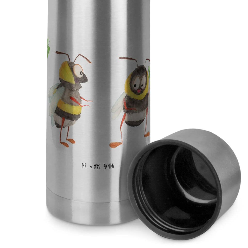 Thermos Flask bumblebees shamrock Thermoskanne, Tiermotive, Gute Laune, lustige Sprüche, Tiere, Spruch schön, glücklich werden, Biene, Biene Deko, Spruch positiv, Hummel, Spruch fröhlich, glücklich sein