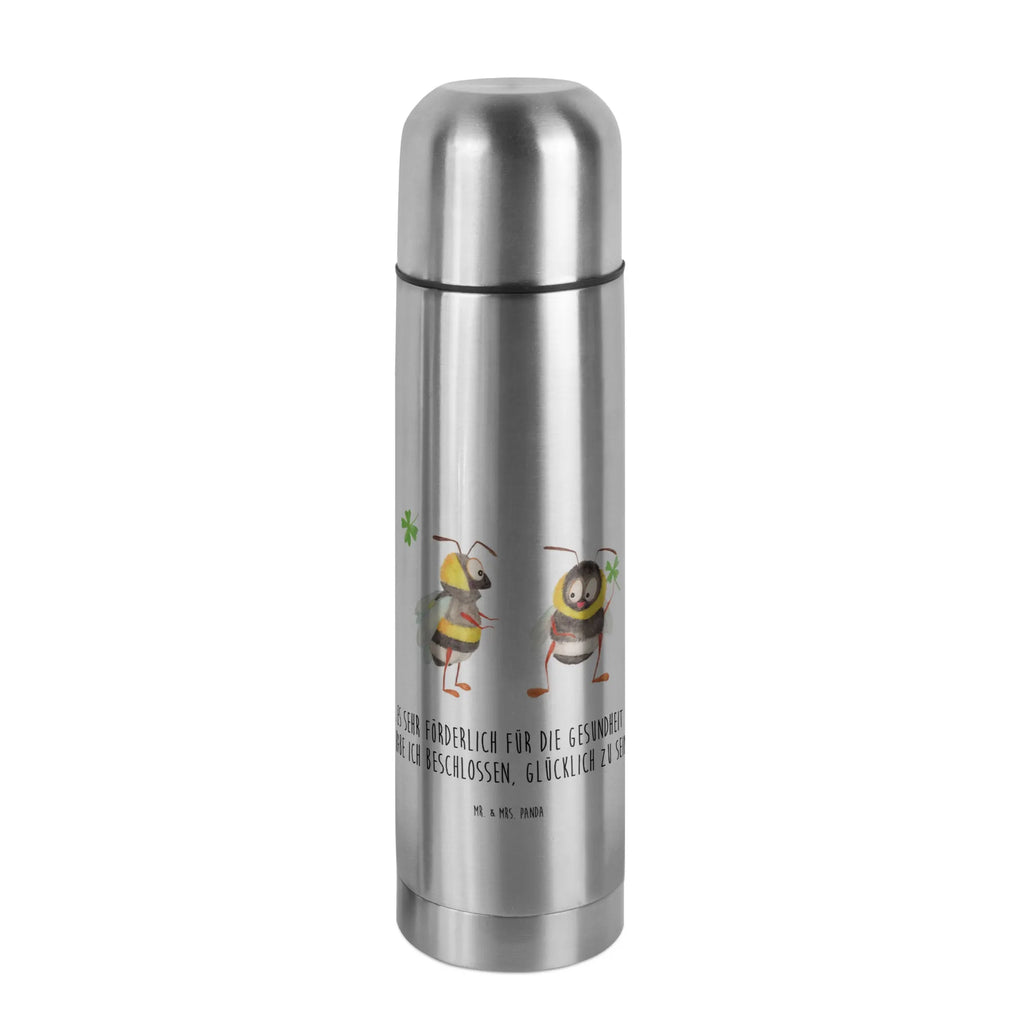 Thermos Flask bumblebees shamrock Thermoskanne, Tiermotive, Gute Laune, lustige Sprüche, Tiere, Spruch schön, glücklich werden, Biene, Biene Deko, Spruch positiv, Hummel, Spruch fröhlich, glücklich sein