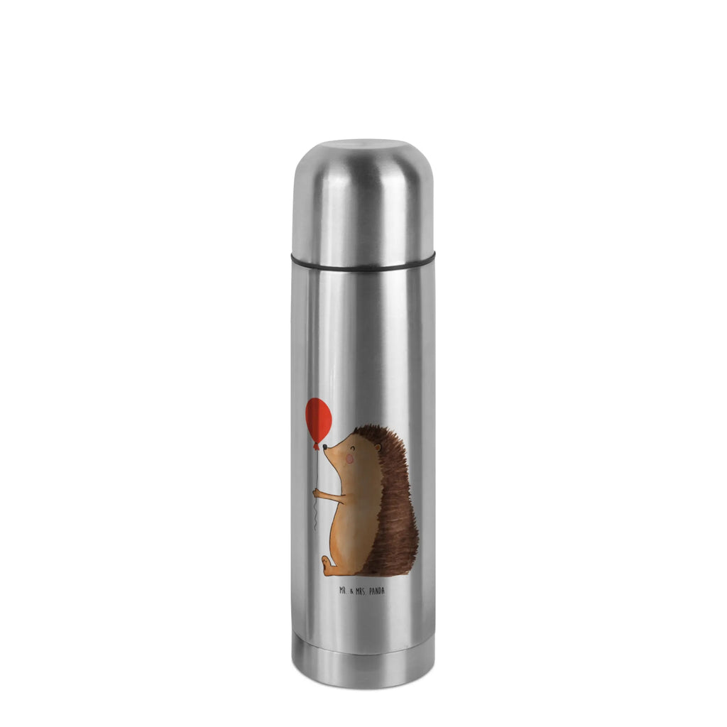 Thermos Flask Hedgehog balloon Thermoskanne, Tiermotive, Gute Laune, lustige Sprüche, Tiere, Geburtstagskind, Herzlichen Glückwunsch, Happy Birthday, Igel, Ballon, Geburtstag, Glückwunsch