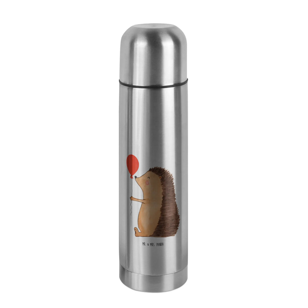 Thermos Flask Hedgehog balloon Thermoskanne, Tiermotive, Gute Laune, lustige Sprüche, Tiere, Geburtstagskind, Herzlichen Glückwunsch, Happy Birthday, Igel, Ballon, Geburtstag, Glückwunsch