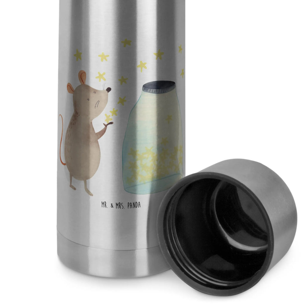Thermos Flask Mouse Stars Thermoskanne, Tiermotive, Gute Laune, lustige Sprüche, Tiere, Geburt, Taufgeschenk, Wunsch, Maus, Kindergeburtstag, Kind, Geburtstag, erstes Kind, Hoffnung, Taufe, Schwangerschaft, Träume, Sterne