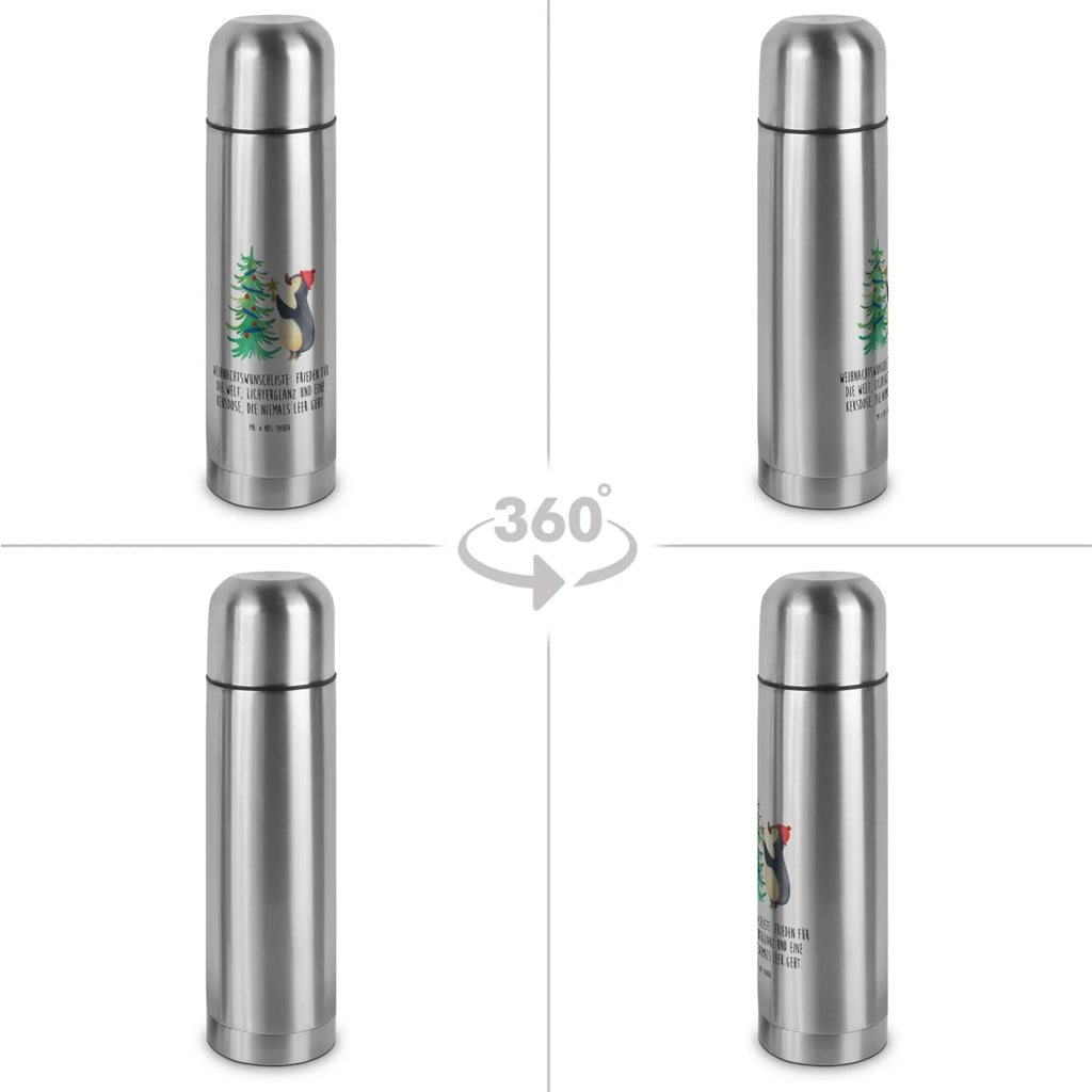 Thermoskanne Pinguin Weihnachtsbaum Thermoskanne, Winter, Weihnachten, Weihnachtsdeko, Nikolaus, Advent, Heiligabend, Wintermotiv, Pinguin