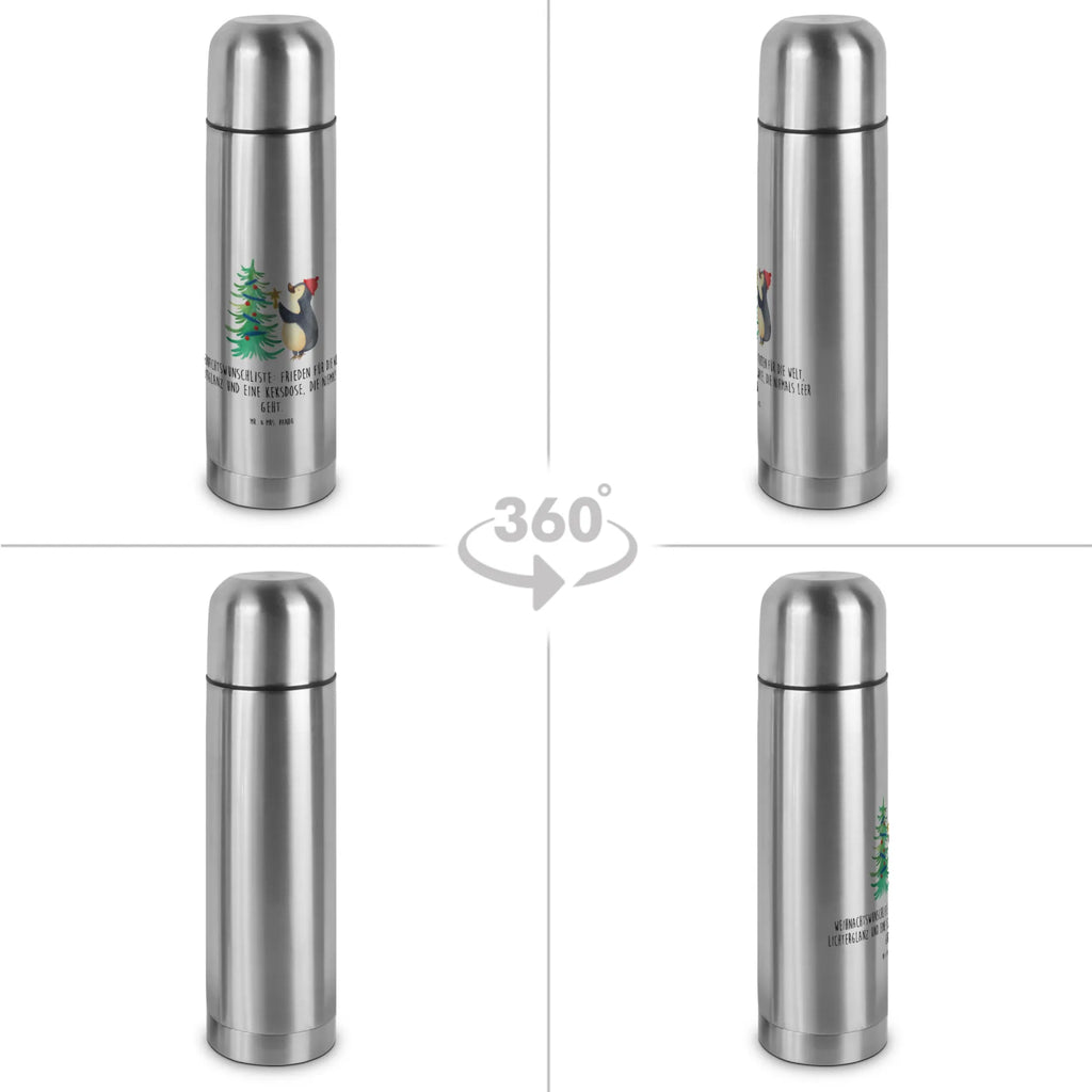 Thermoskanne Pinguin Weihnachtsbaum Thermoskanne, Winter, Weihnachten, Weihnachtsdeko, Nikolaus, Advent, Heiligabend, Wintermotiv, Pinguin