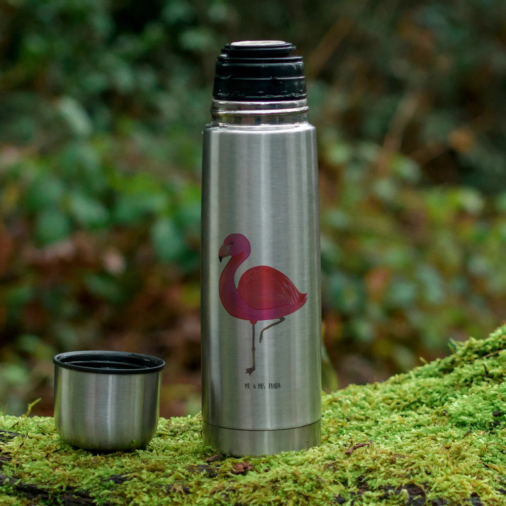 Thermos Flask flamingo Classic Thermoskanne, Flamingo, Geschwister, Spruch, ich, Sohn, Freundinnen, Selbstliebe, für mich, Stolz, Einzigartig, Außenseiter, Freundin, Tochter