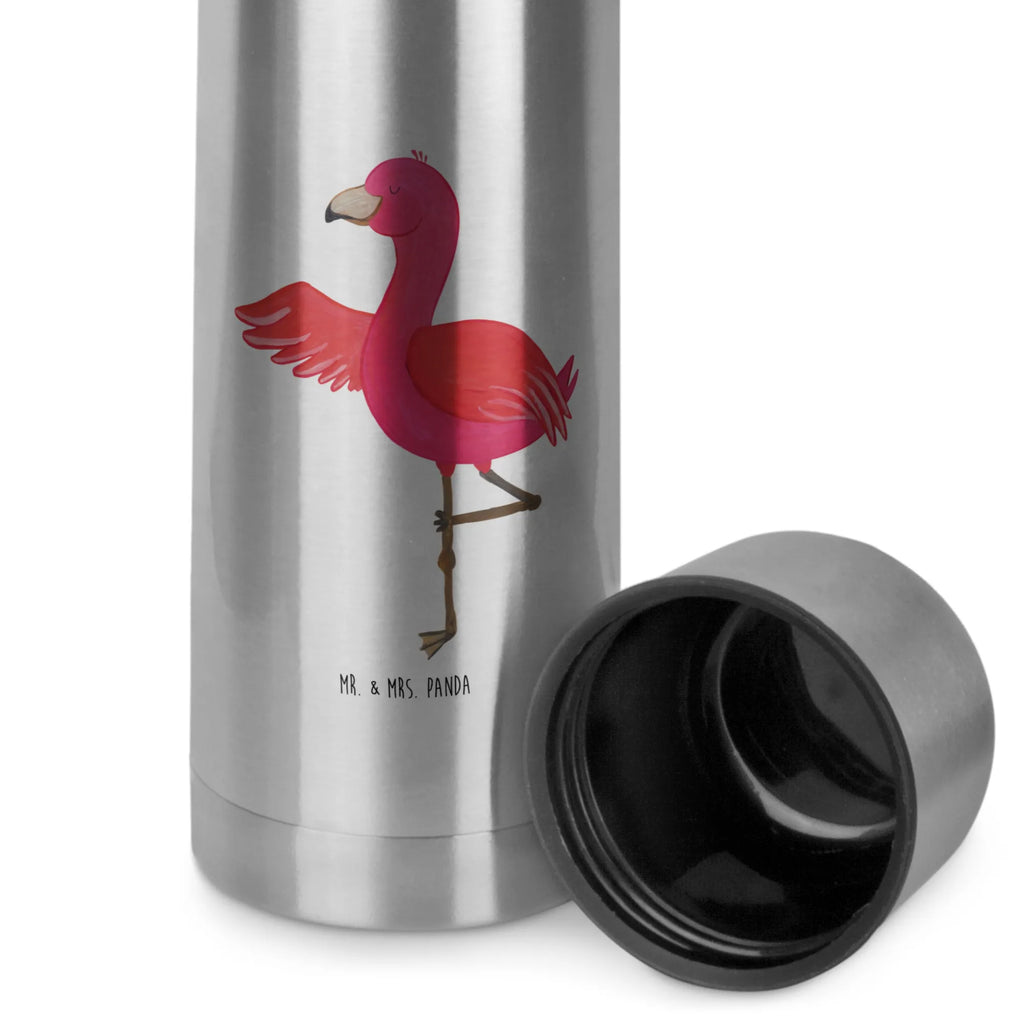 Thermos Flask flamingo yoga Thermoskanne, Flamingo, Namaste, Aufregen, Yoga, Achtsamkeit, Vogel, Entspannung, Yoga-Übung, Ärger, Tiefenentspannung