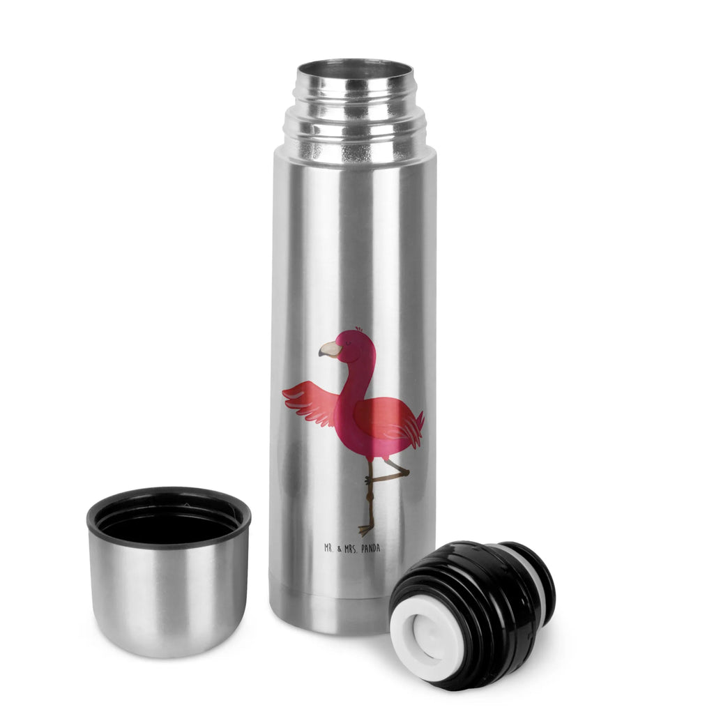 Thermos Flask flamingo yoga Thermoskanne, Flamingo, Namaste, Aufregen, Yoga, Achtsamkeit, Vogel, Entspannung, Yoga-Übung, Ärger, Tiefenentspannung