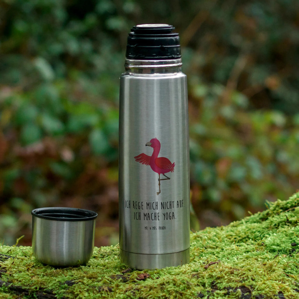 Thermos Flask flamingo yoga Thermoskanne, Flamingo, Namaste, Aufregen, Yoga, Achtsamkeit, Vogel, Entspannung, Yoga-Übung, Ärger, Tiefenentspannung