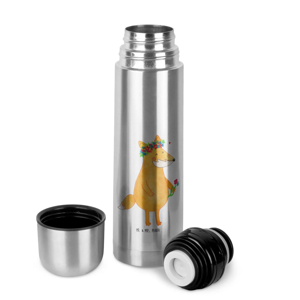 Thermos Flask Fox Flower Thermoskanne, Fuchs, Selbstliebe, Freundin, Blume, Fuchsmädchen, ich, mich, Freude, Liebe, Fox, Blumenmädchen, Blumen, Liebesbeweis, Motivation, Freundinnen, Füchse