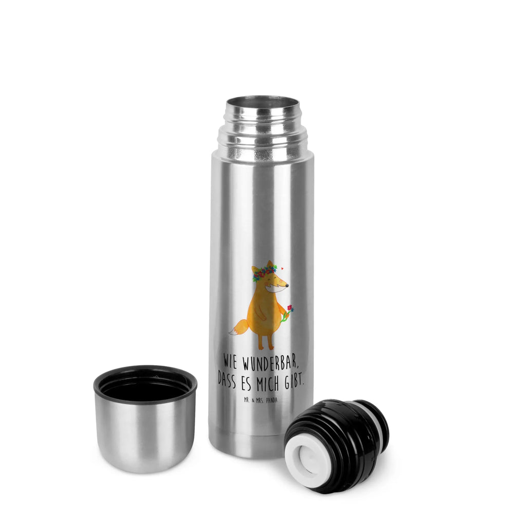 Thermos Flask Fox Flower Thermoskanne, Fuchs, Selbstliebe, Freundin, Blume, Fuchsmädchen, ich, mich, Freude, Liebe, Fox, Blumenmädchen, Blumen, Liebesbeweis, Motivation, Freundinnen, Füchse