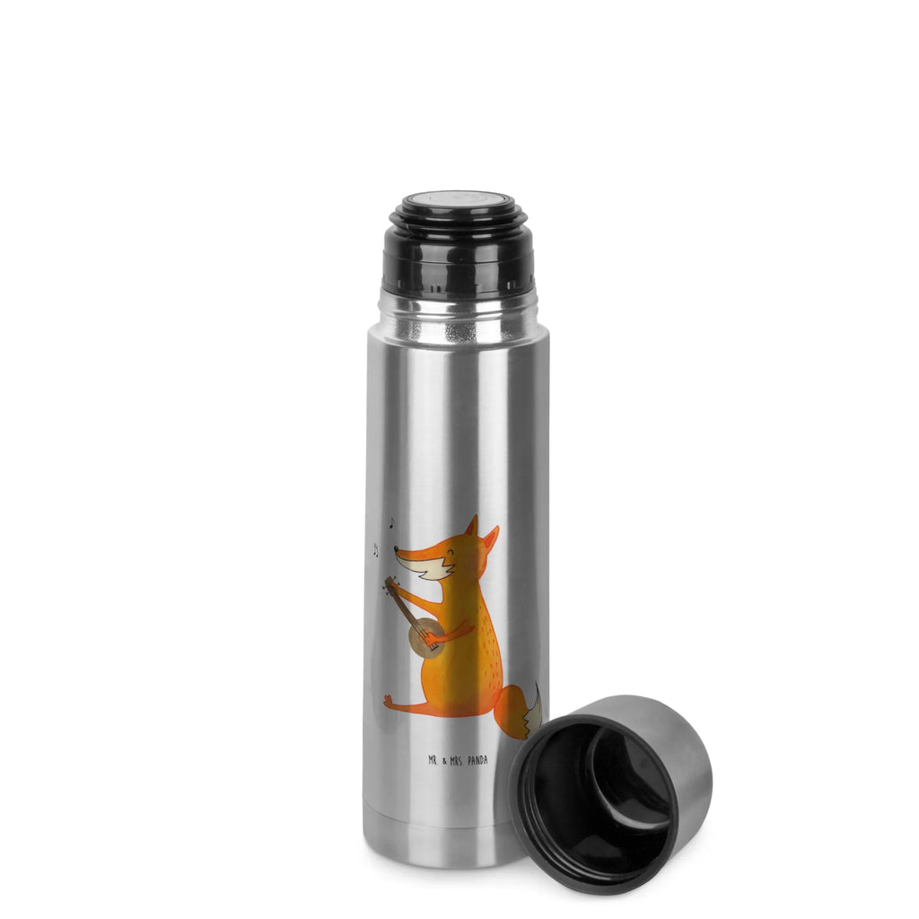 Thermos Flask Fox guitar Thermoskanne, Fuchs, Sänger, Sängerin, Geschenk Musiker, Musik Spruch, Musikerin, Gitarre, Füchse