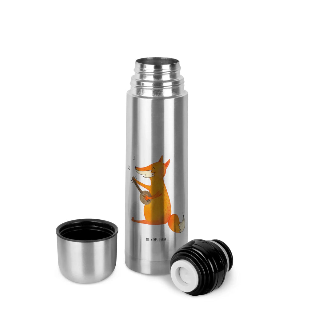 Thermos Flask Fox guitar Thermoskanne, Fuchs, Sänger, Sängerin, Geschenk Musiker, Musik Spruch, Musikerin, Gitarre, Füchse