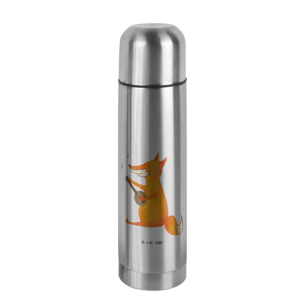 Thermos Flask Fox guitar Thermoskanne, Fuchs, Sänger, Sängerin, Geschenk Musiker, Musik Spruch, Musikerin, Gitarre, Füchse