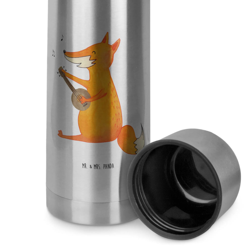 Thermos Flask Fox guitar Thermoskanne, Fuchs, Sänger, Sängerin, Geschenk Musiker, Musik Spruch, Musikerin, Gitarre, Füchse