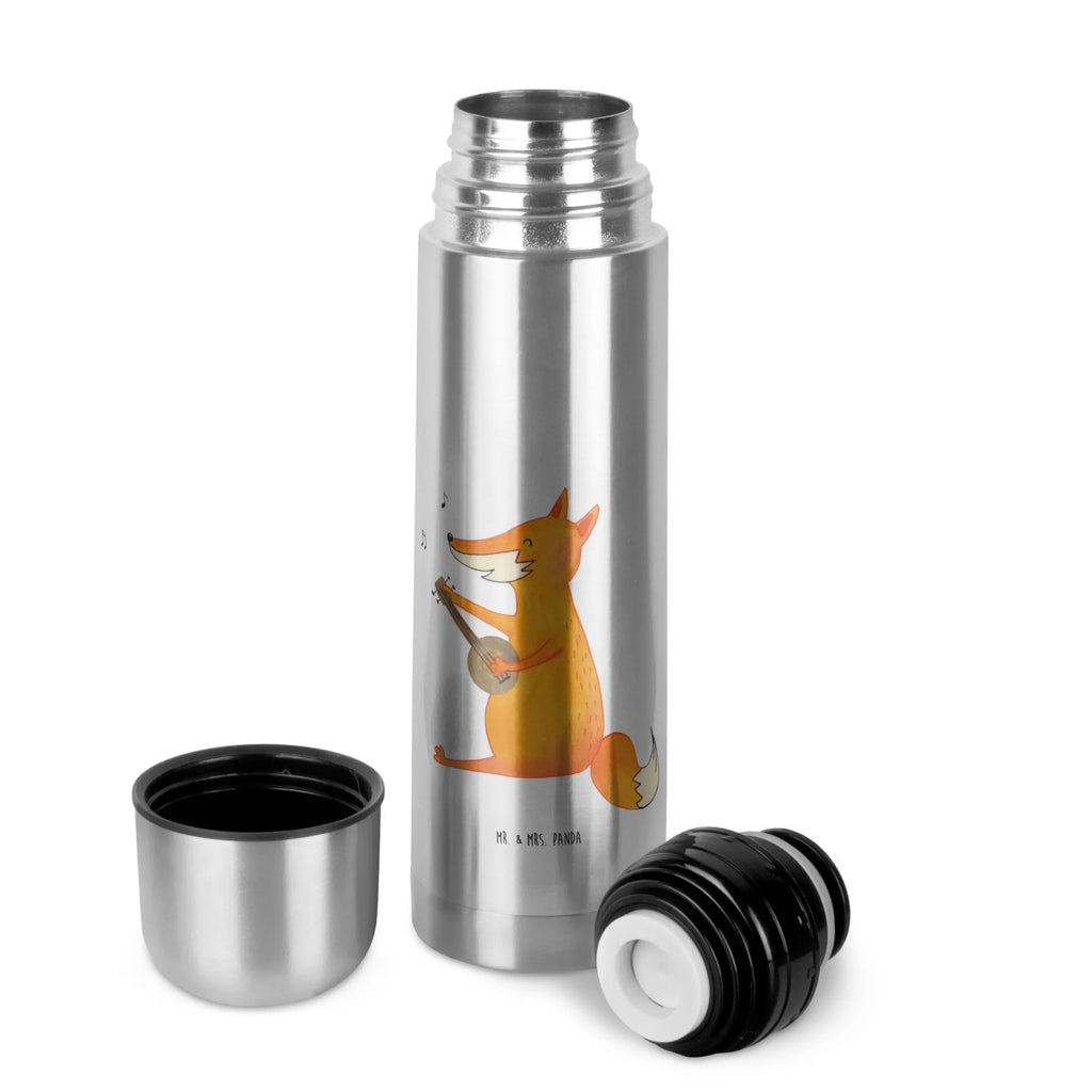 Thermos Flask Fox guitar Thermoskanne, Fuchs, Sänger, Sängerin, Geschenk Musiker, Musik Spruch, Musikerin, Gitarre, Füchse