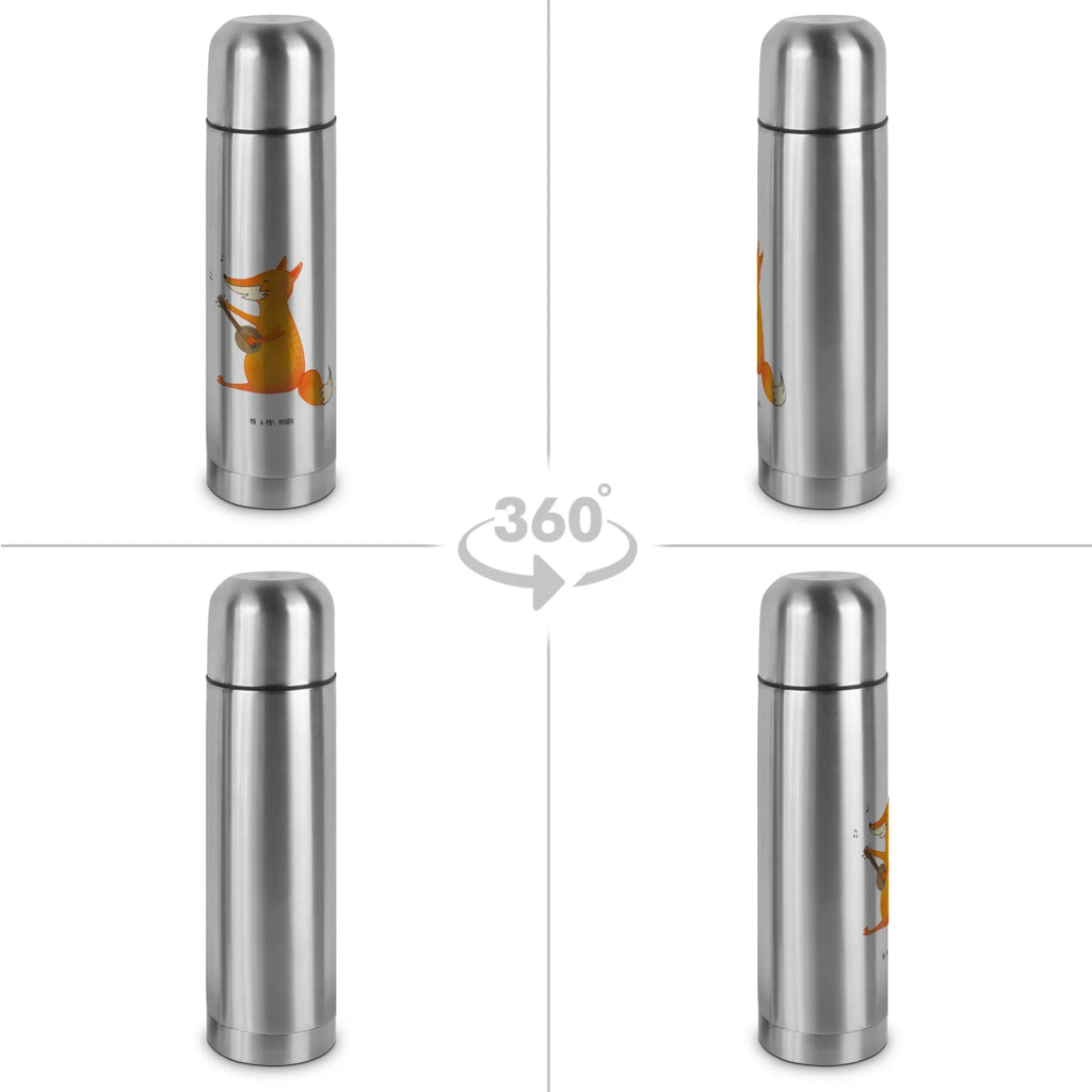 Thermos Flask Fox guitar Thermoskanne, Fuchs, Sänger, Sängerin, Geschenk Musiker, Musik Spruch, Musikerin, Gitarre, Füchse