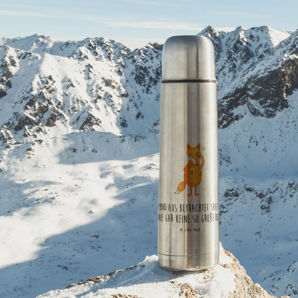 Thermos Flask Fox lord Thermoskanne, Fuchs, Problemlösung, Motivation Spruch, Füchse, Liebeskummer Geschenk, Spruch lustig, tröstende Worte
