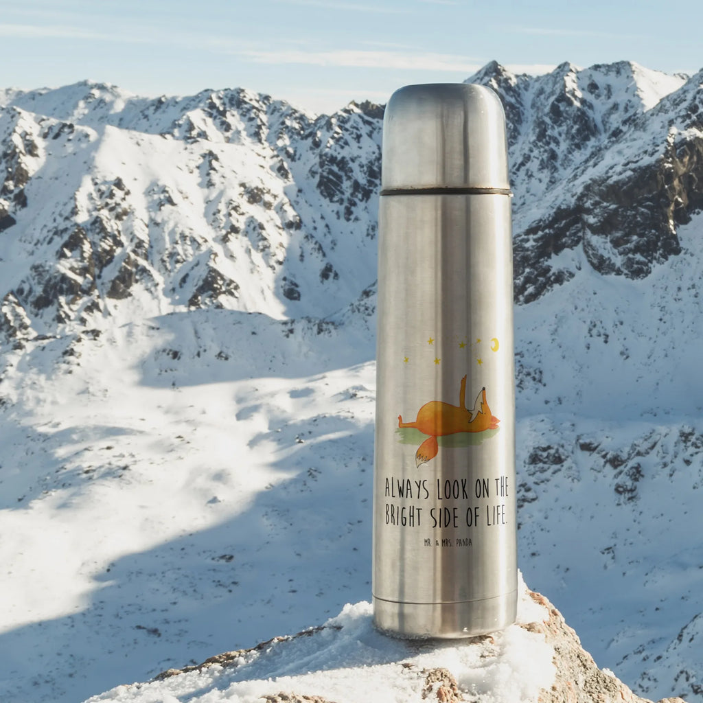 Thermos Flask Fox Stars Thermoskanne, Fuchs, tröstende Worte, Füchse, Romantik, Always Look on the Bright Side of Life, Spruch schön, Spruch positiv