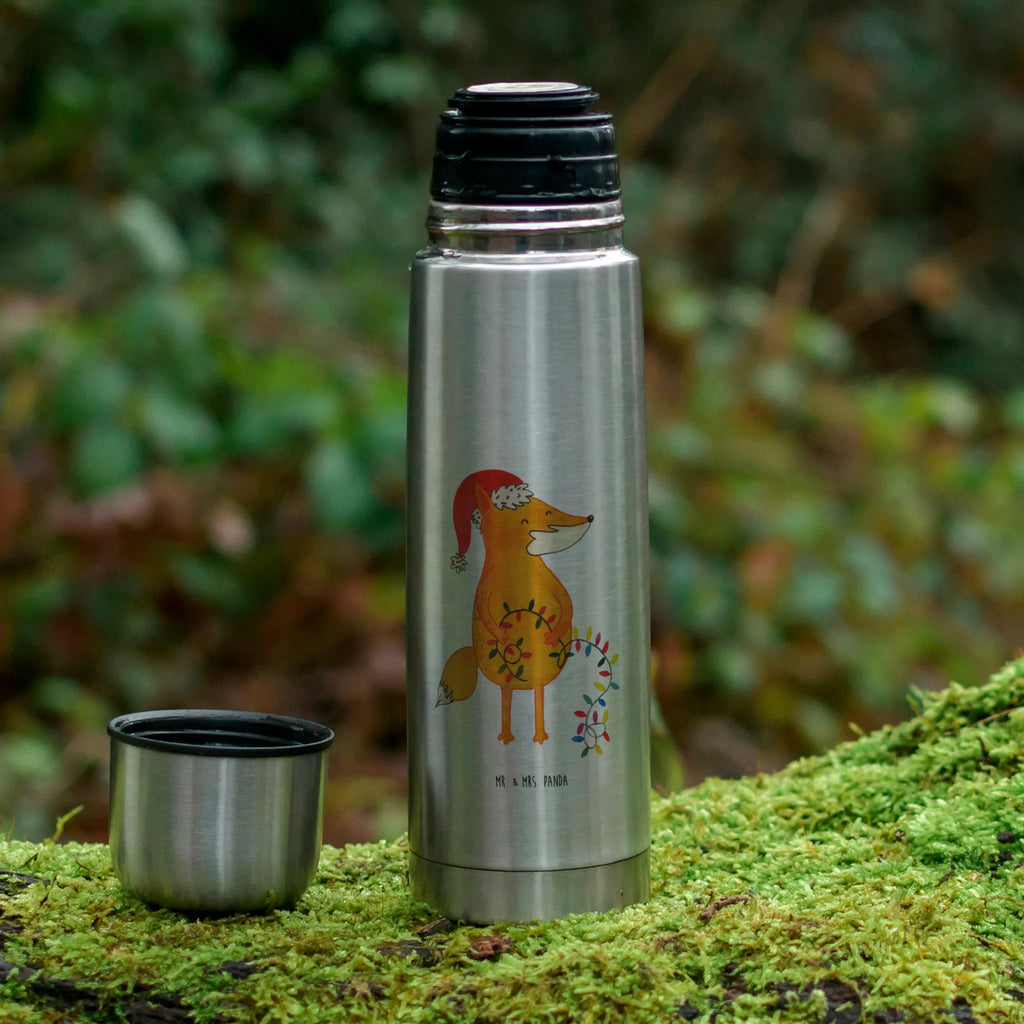 Thermos Flask Fox Christmas Thermoskanne, Winter, Weihnachten, Weihnachtsdeko, Nikolaus, Advent, Heiligabend, Wintermotiv, Weihnachtszeit, Füchse, Spruch schön, Fuchs, Geschenk Weihnachten, Weihnachtsmann