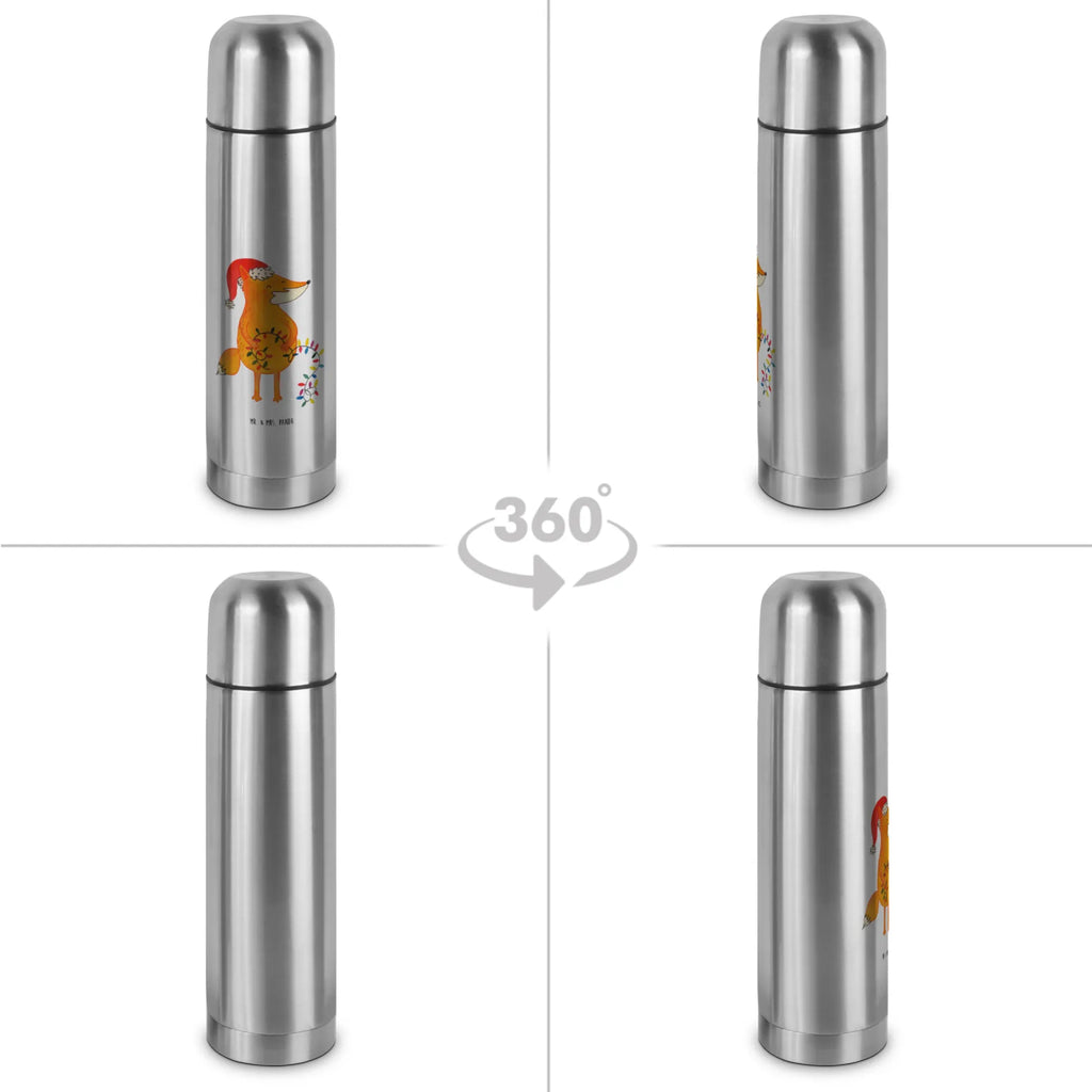 Thermos Flask Fox Christmas Thermoskanne, Winter, Weihnachten, Weihnachtsdeko, Nikolaus, Advent, Heiligabend, Wintermotiv, Weihnachtszeit, Füchse, Spruch schön, Fuchs, Geschenk Weihnachten, Weihnachtsmann