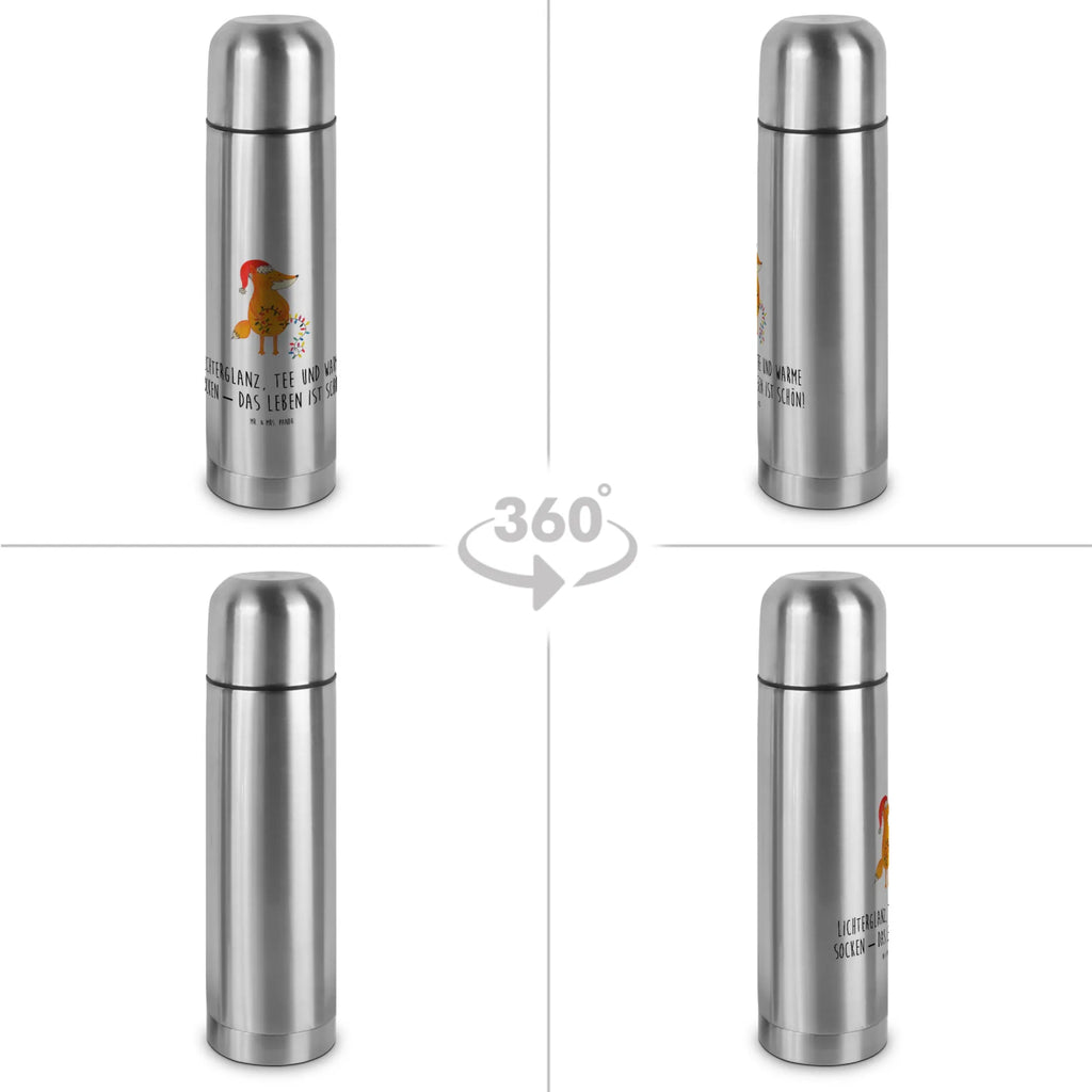 Thermos Flask Fox Christmas Thermoskanne, Winter, Weihnachten, Weihnachtsdeko, Nikolaus, Advent, Heiligabend, Wintermotiv, Weihnachtszeit, Füchse, Spruch schön, Fuchs, Geschenk Weihnachten, Weihnachtsmann